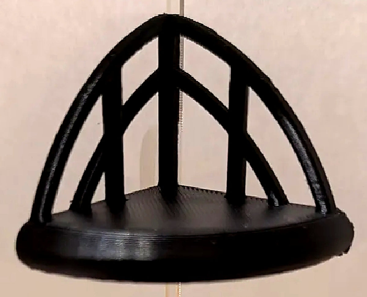Corner Climb - lattice style 3D-printed magnetic corner shelf for jumping spider enclosures