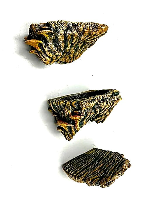 Spider Platforms 3-piece set - angled view showing bark texture
