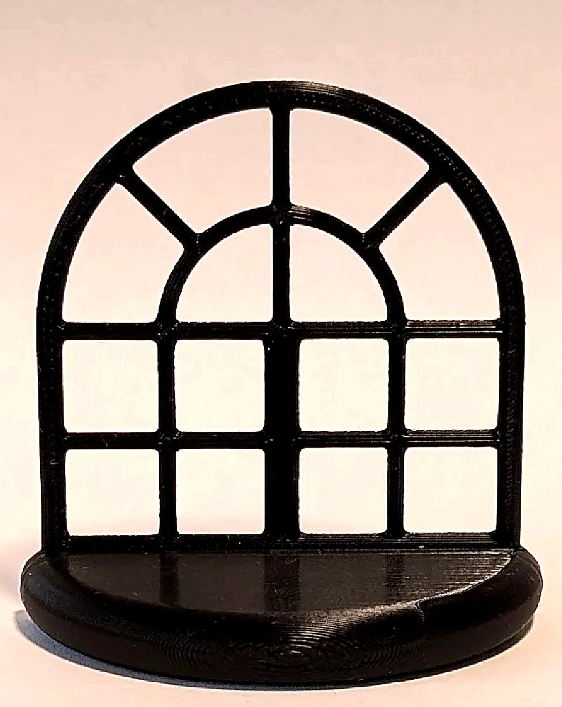 Magnetic Spider Shelf - arched 3D-printed window shelf with magnetic mount for jumping spider enclosures
