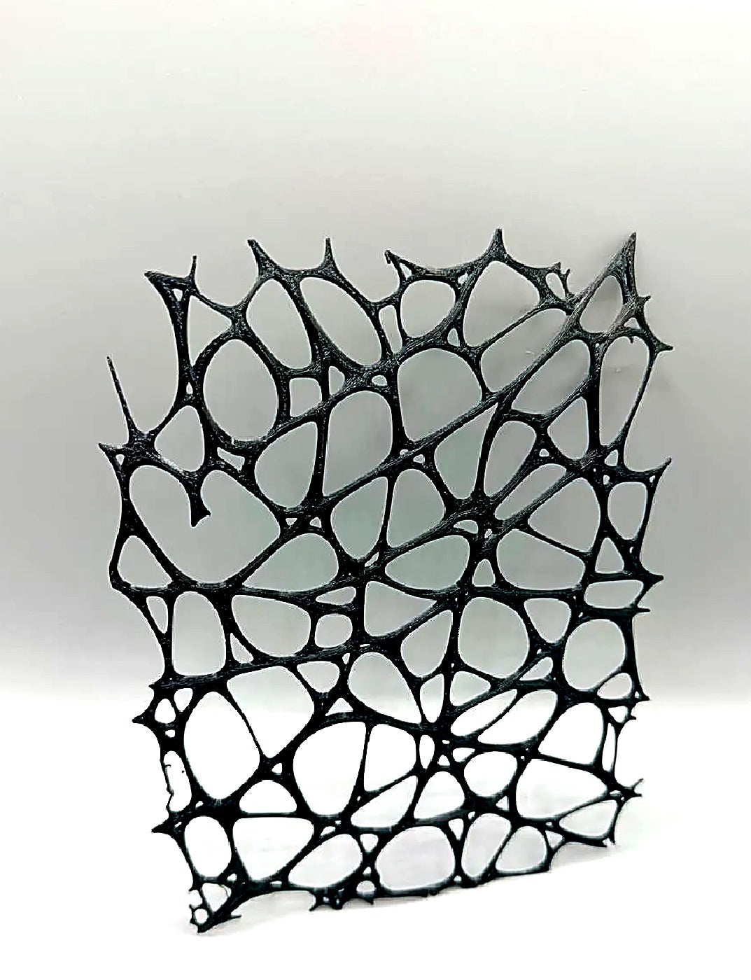 Enclosure Wall Climb - geometric net style 3D-printed wall decoration for jumping spider enclosures